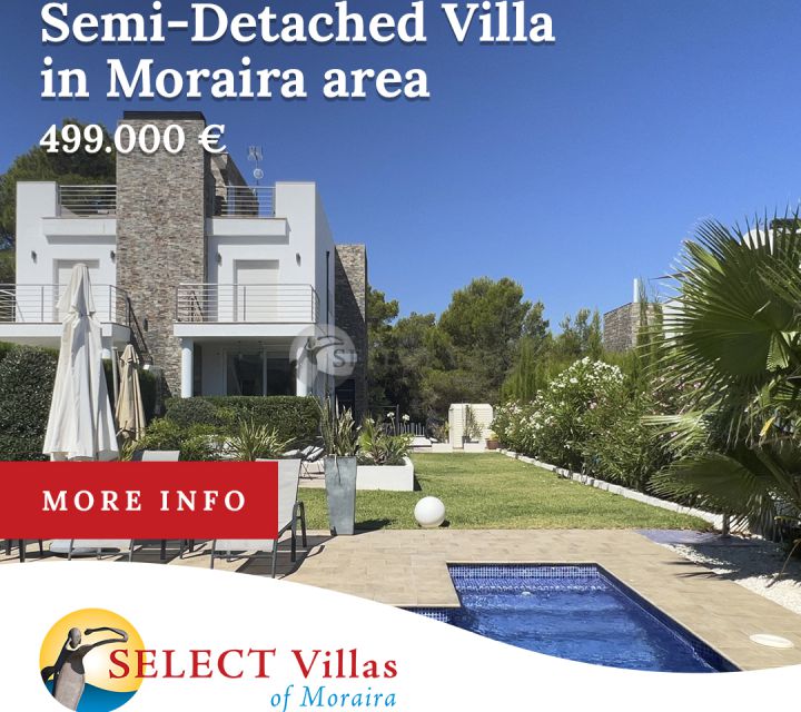 Have you seen the landscape around this villa in Benimeit (Moraira)? You will love living surrounded by so much nature
